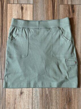 Croft & Barrow Skort Utility Knit Stretchy Sage Green